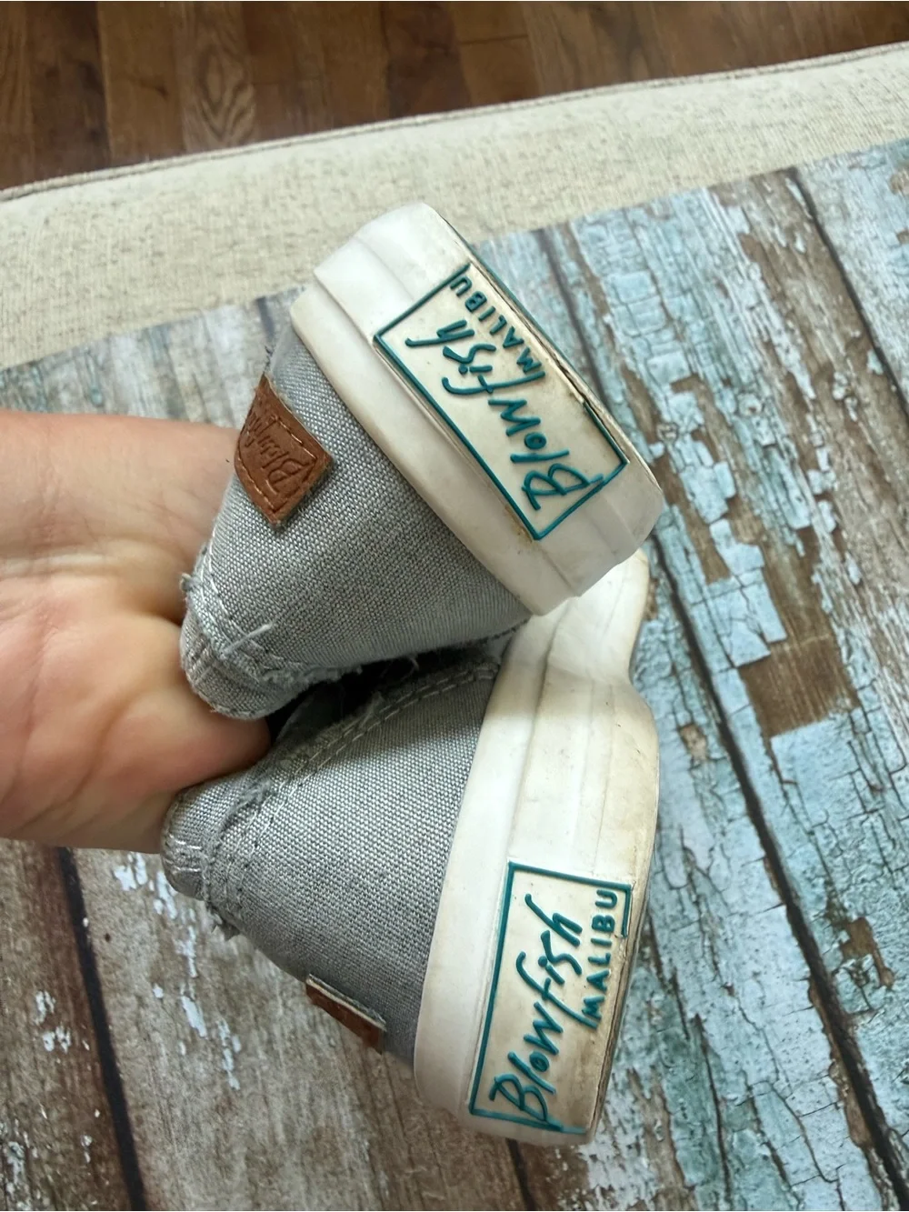 Casual Women's Slip-On Sneakers in Gray size 6.5